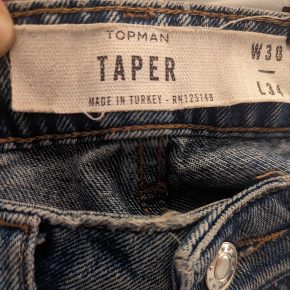Topman Highwaisted Taper Denim